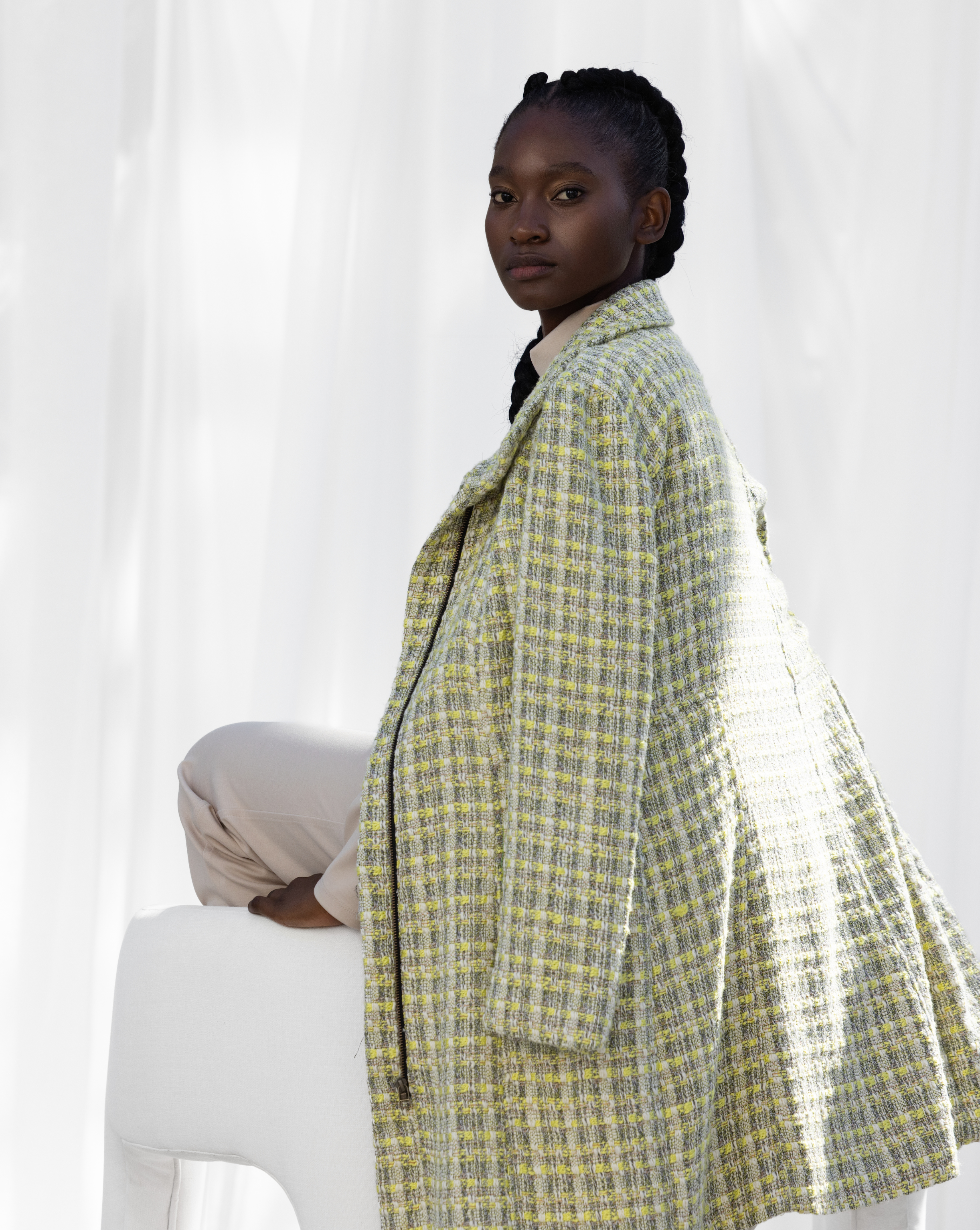 Kelly Coat | Yellow Bouclé (New 2025 Version)