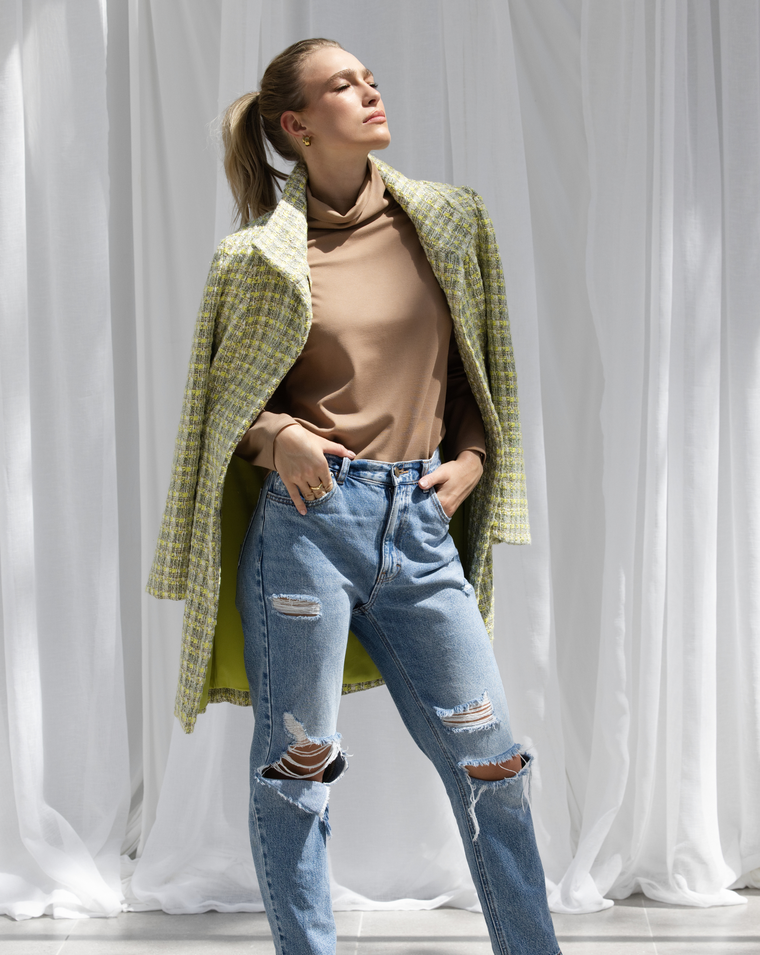 Kelly Coat | Yellow Bouclé (New 2025 Version)