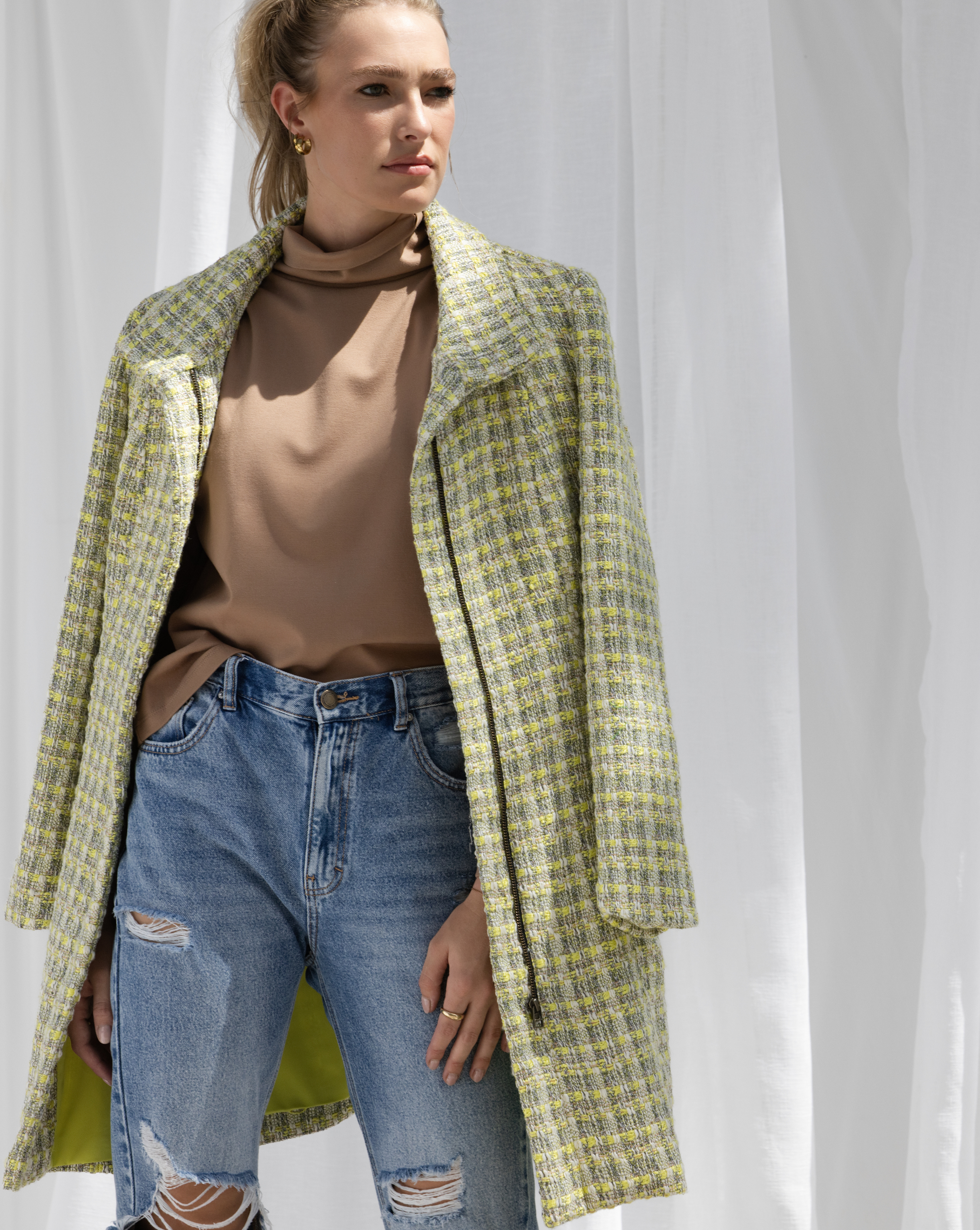 Kelly Coat | Yellow Bouclé (New 2025 Version)