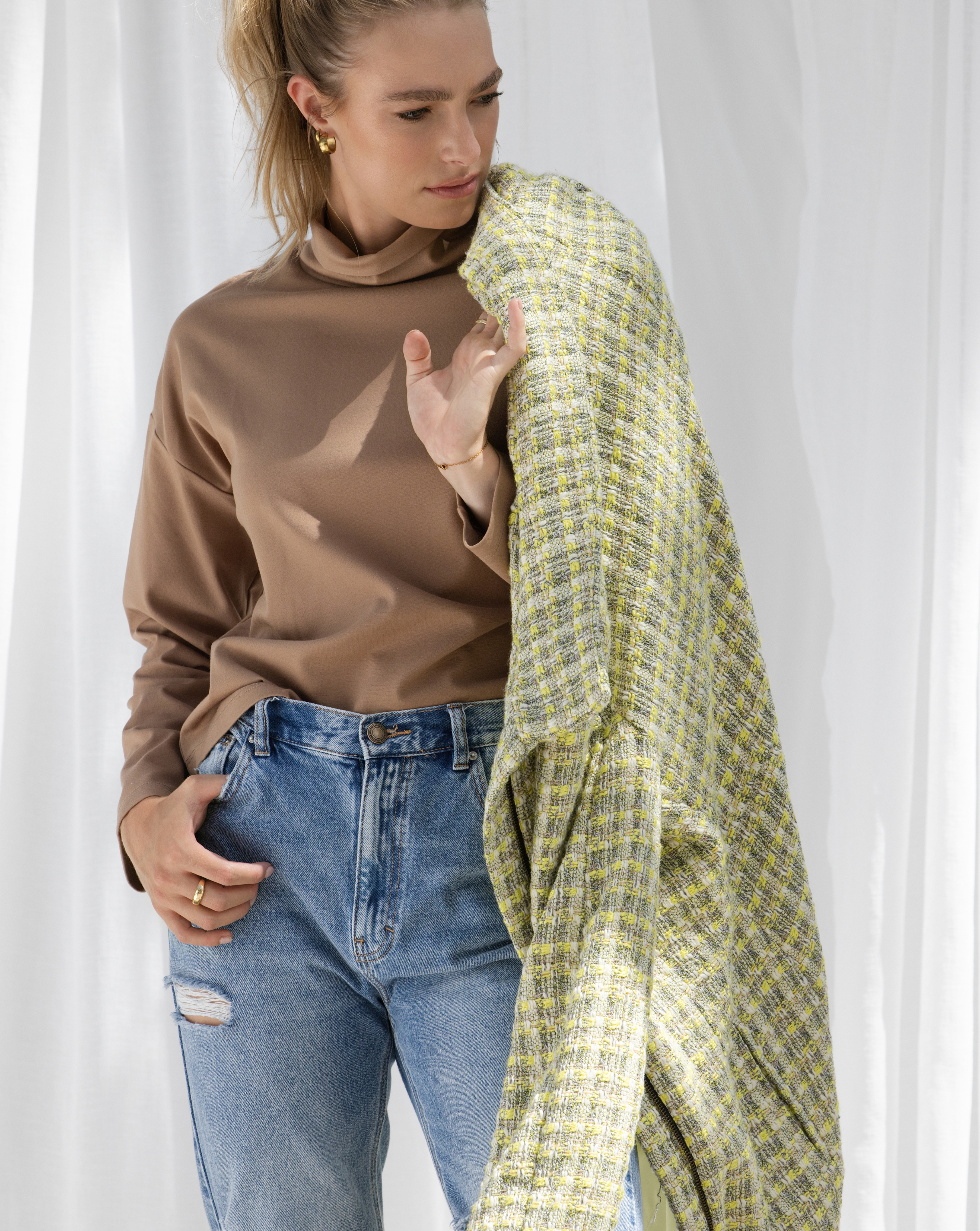 Kelly Coat | Yellow Bouclé (New 2025 Version)