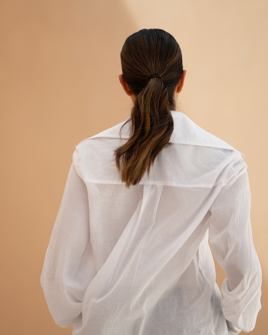 Classic Elle Shirt | White Cotton Voile
