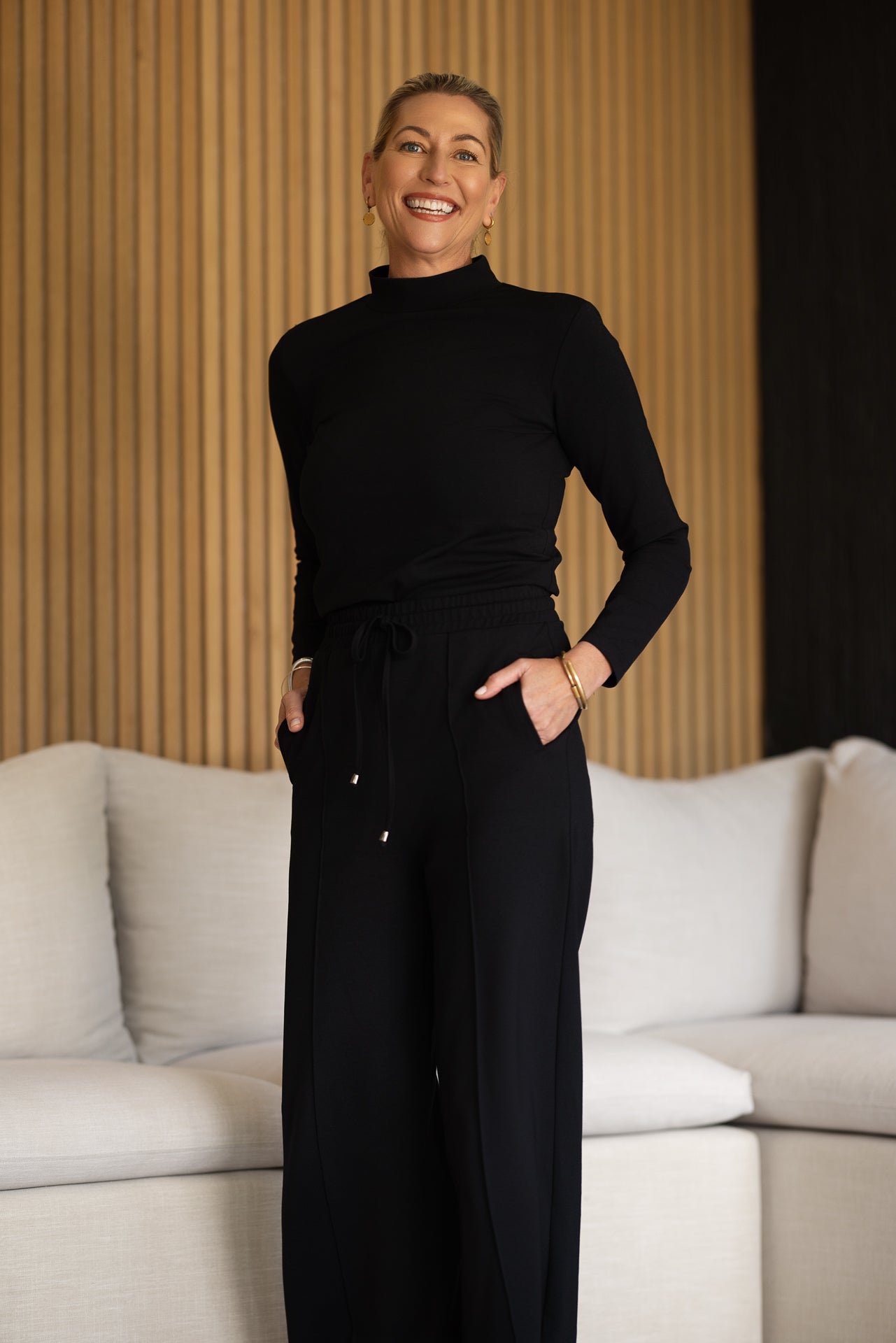 Lana Palazzo Pants | Black