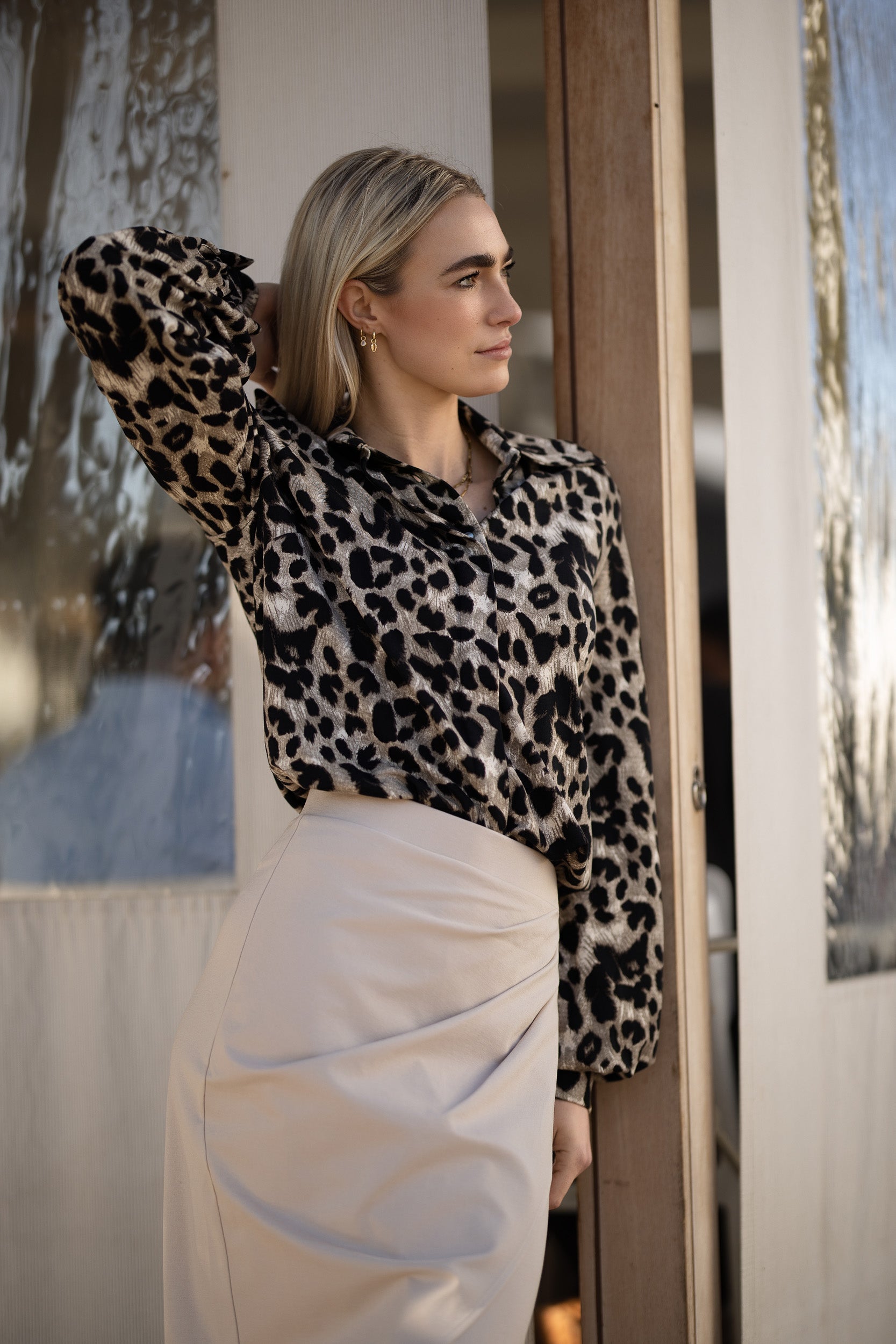 Marga Skirt | Stone Ponte