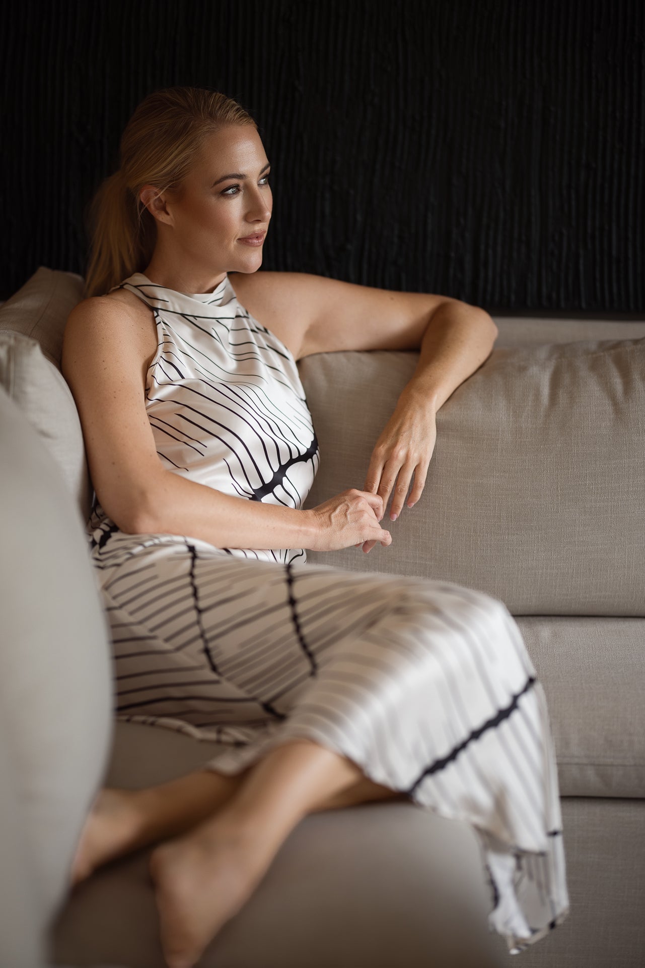 Jenna Halterneck Dress | Minimalist Lines