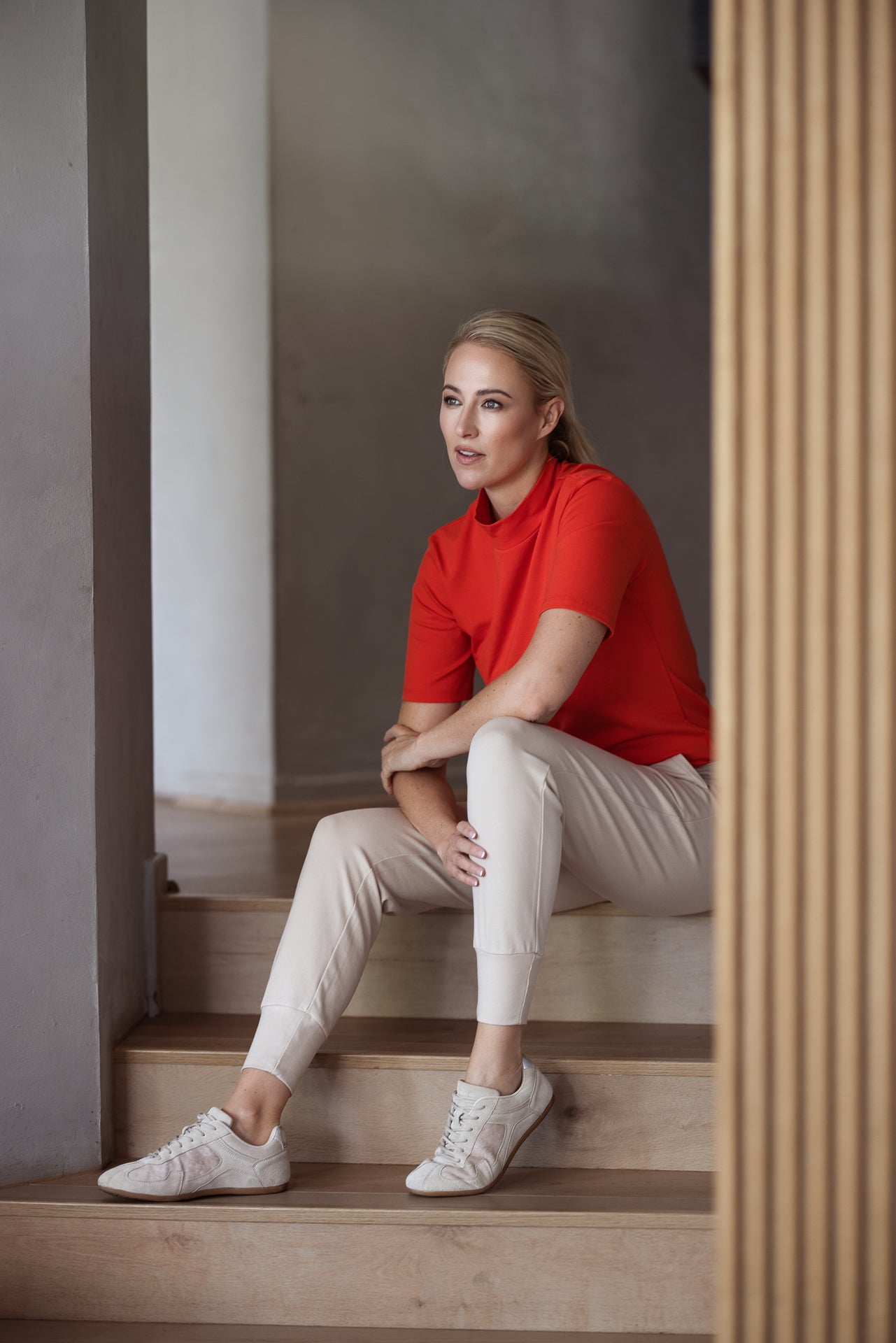 Fiji Funnel Neck Short-Sleeve | Lava
