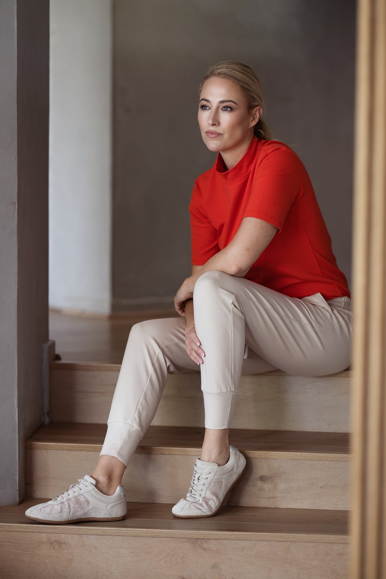 Fiji Funnel Neck Short-Sleeve | Lava