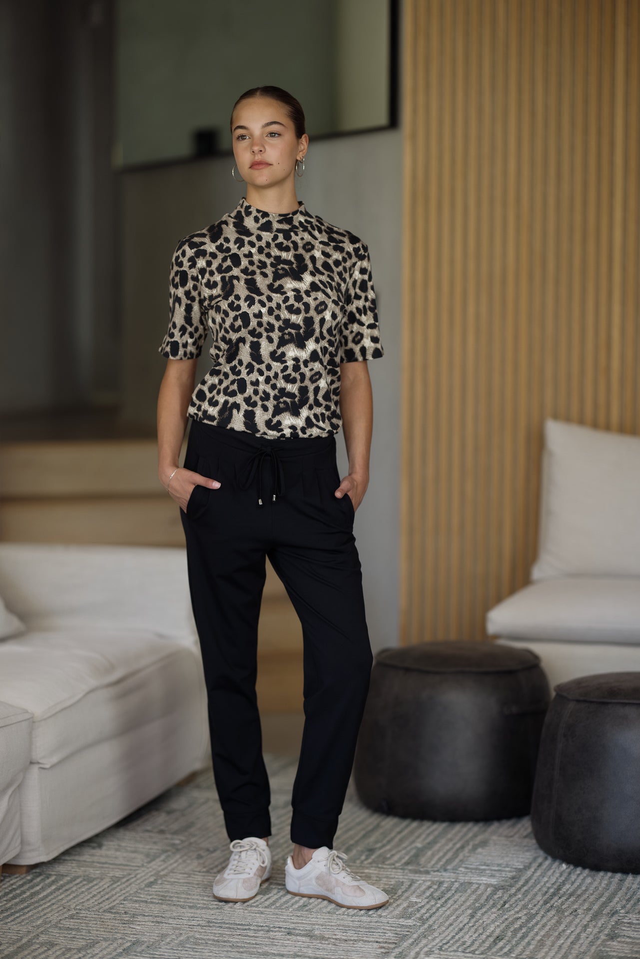 Fiji Funnel Neck Short-Sleeve | Animal