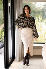 Marga Skirt | Ivory Ponte