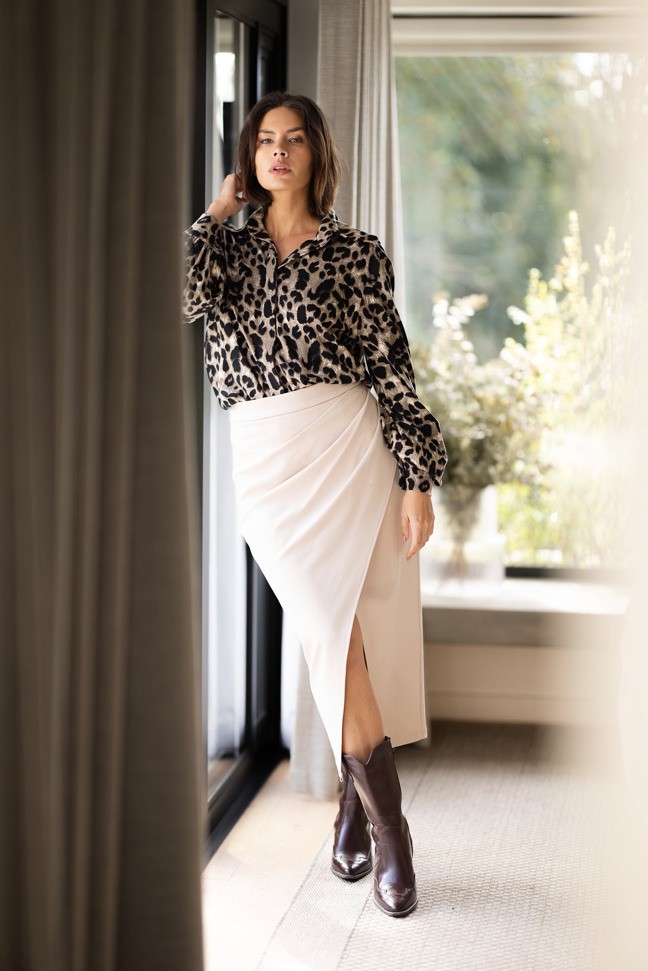 Marga Skirt | Ivory Ponte