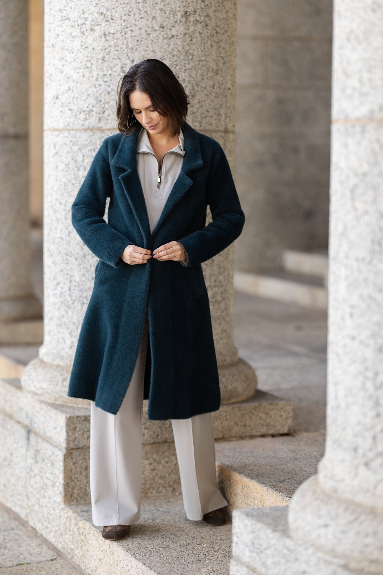 Aspen Coat | Arctic Teal Blue