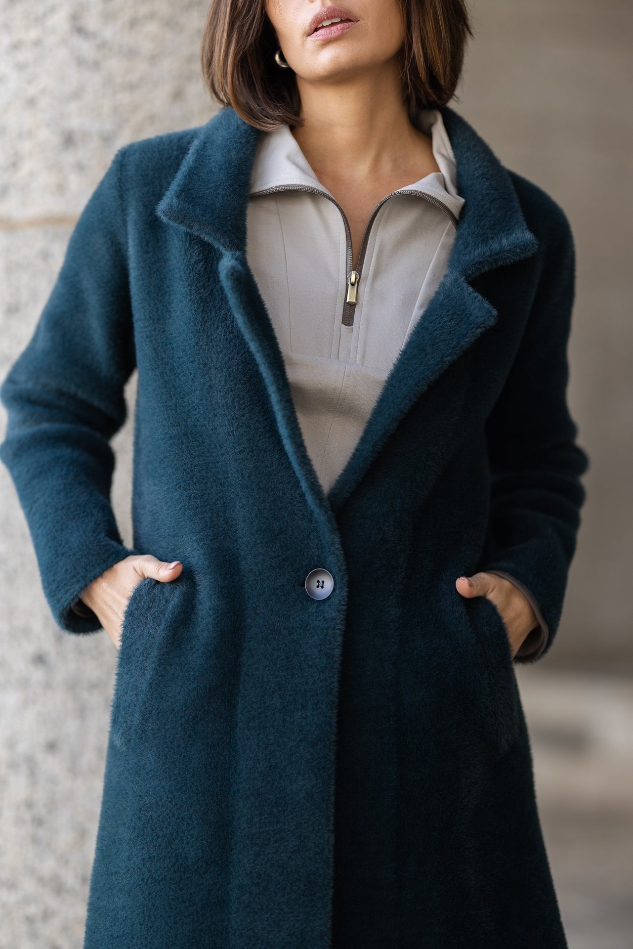 Aspen Coat | Arctic Teal Blue