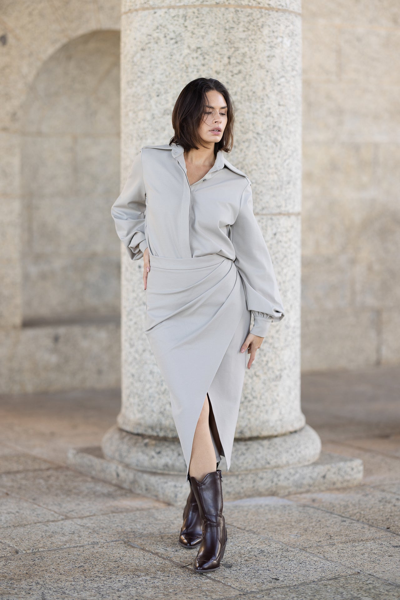 Classic Elle Shirt | Urban Taupe