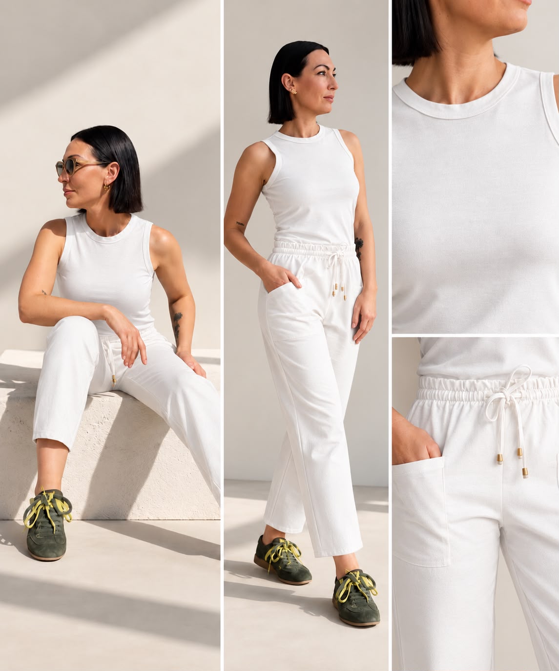 George Pants | White