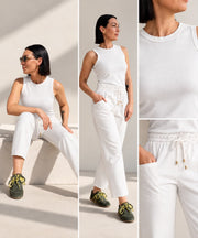 George Pants | White