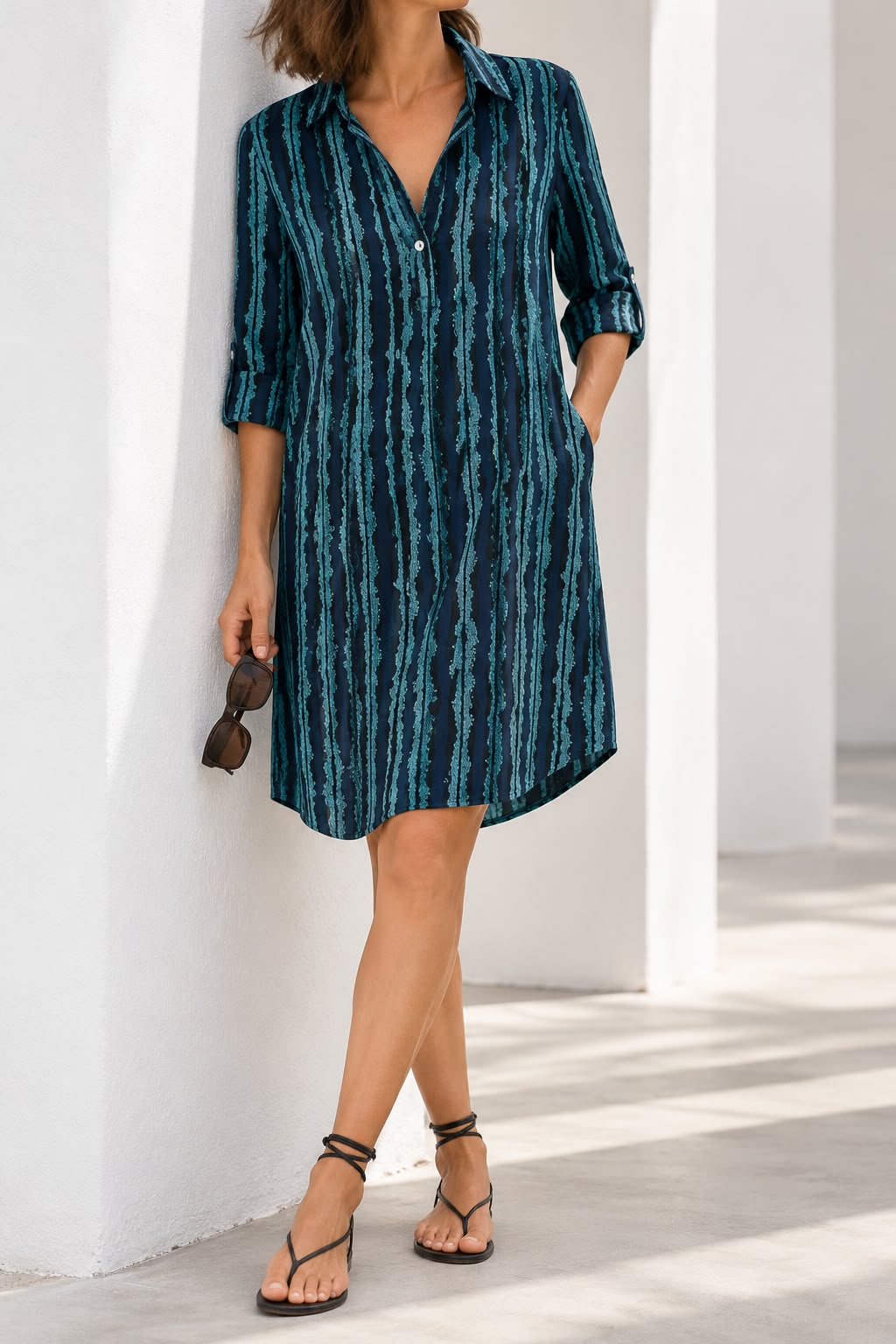 Willow Dress | Seafoam Stripe