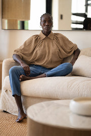 Monaco Top | Brown Slub-Linen