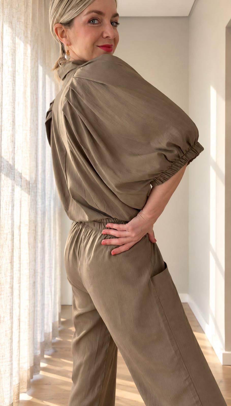 George Pants | Brown Slub-Linen