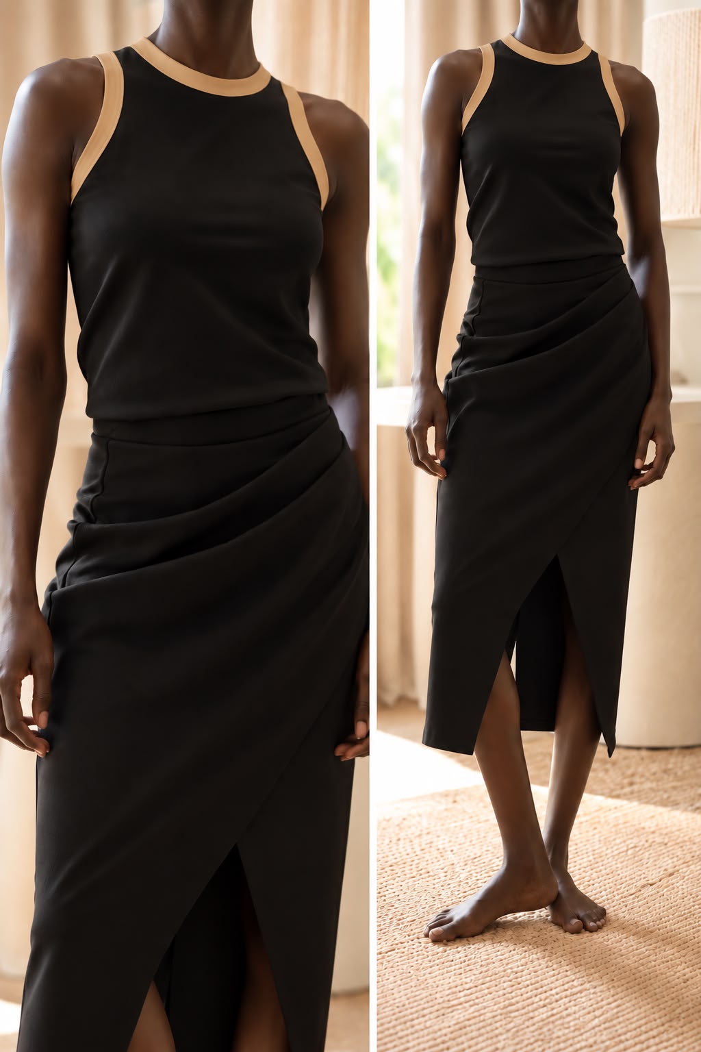 The Marga Skirt | Black Ponte