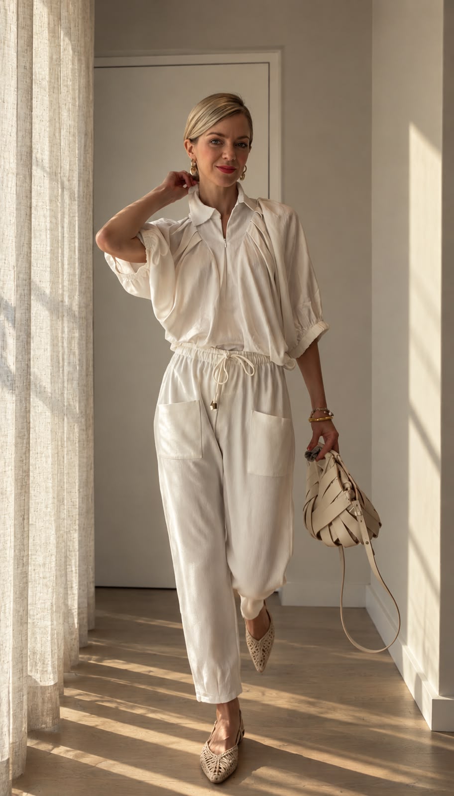 Monaco Top | White Rayon Linen