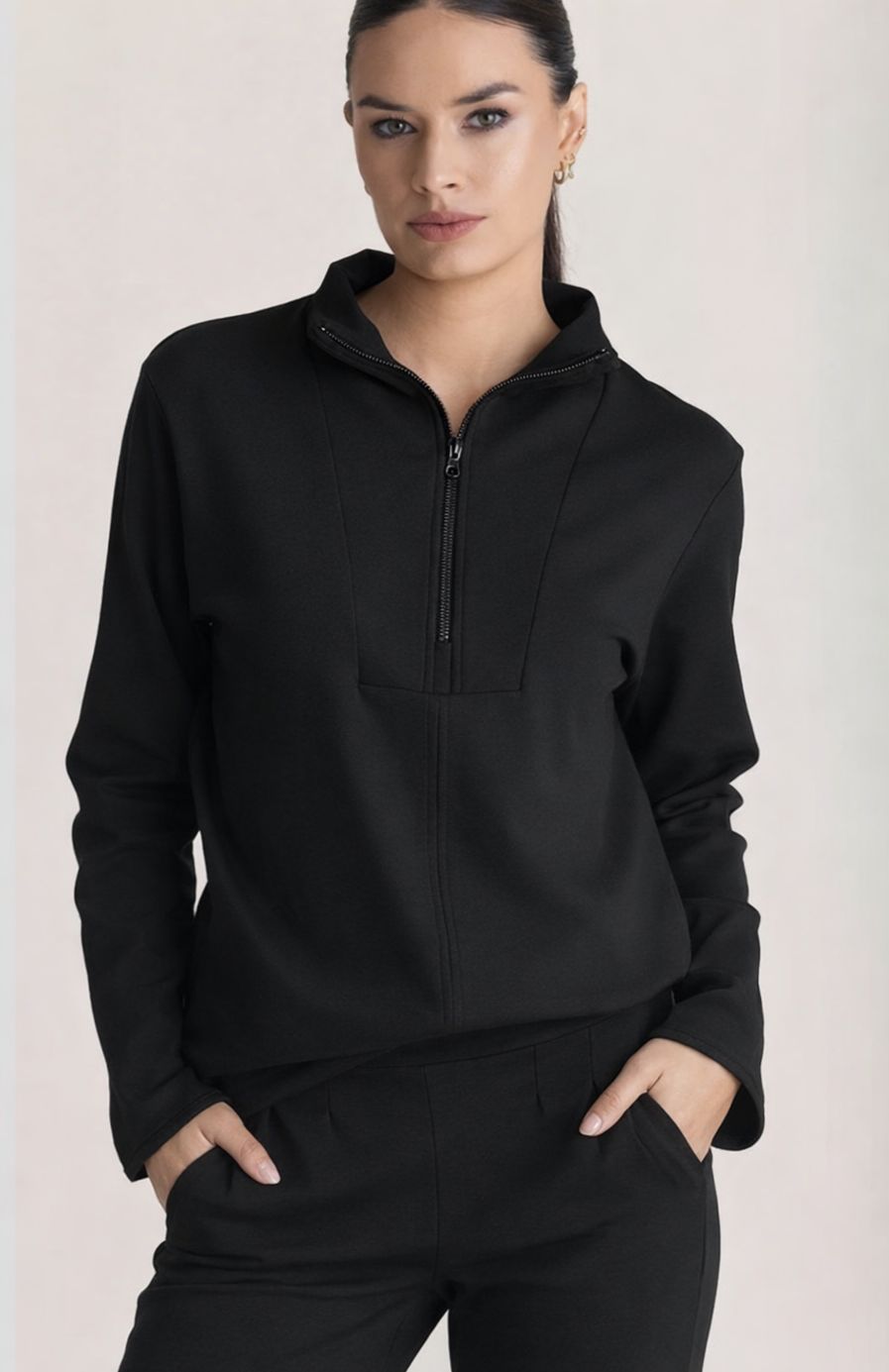Zurich Zipper Top | Black